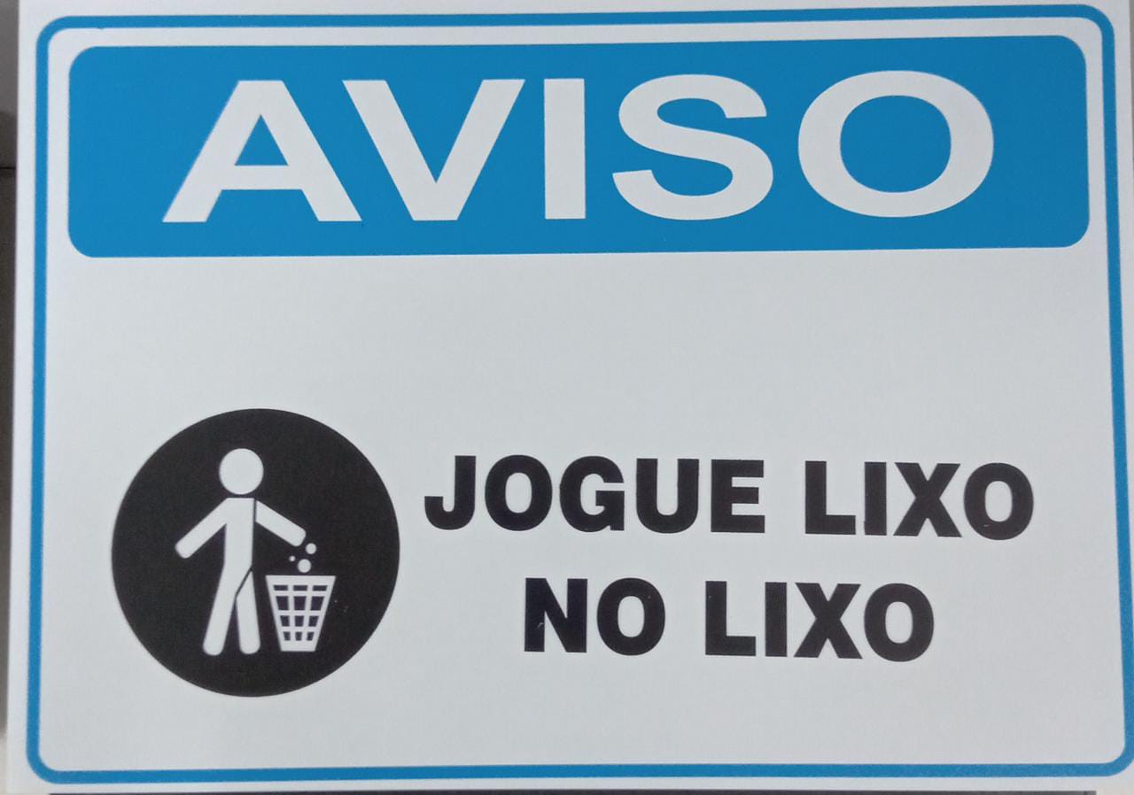 Placa Por Favor Não Jogue Lixo Aqui Sou Uma Árvore 27X35