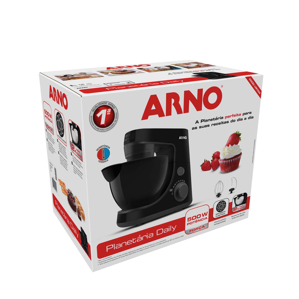 Batedeira Arno Daily SX88 600W 8 Velocidades Preta 110V