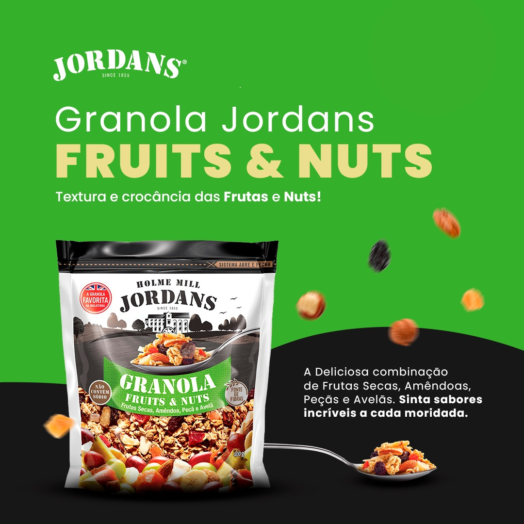 Granola Jordans Fruits & Nuts 400G Sartorih Seu empório online!