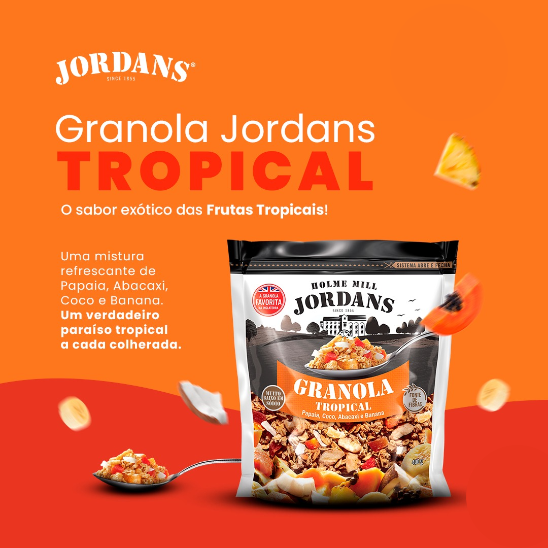 Granola Jordans Tropical 400G Sartorih Seu empório online!
