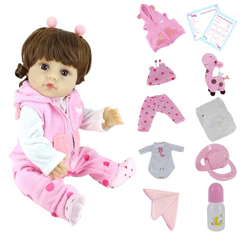 Bebe Reborn Laura Baby Gabriela Gatinha Corpo 100% Vinil - TRENDS  Brinquedos