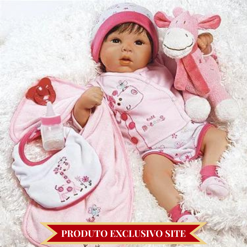 Boneca Bebê Reborn Laura Baby Laís Corpo de Pano