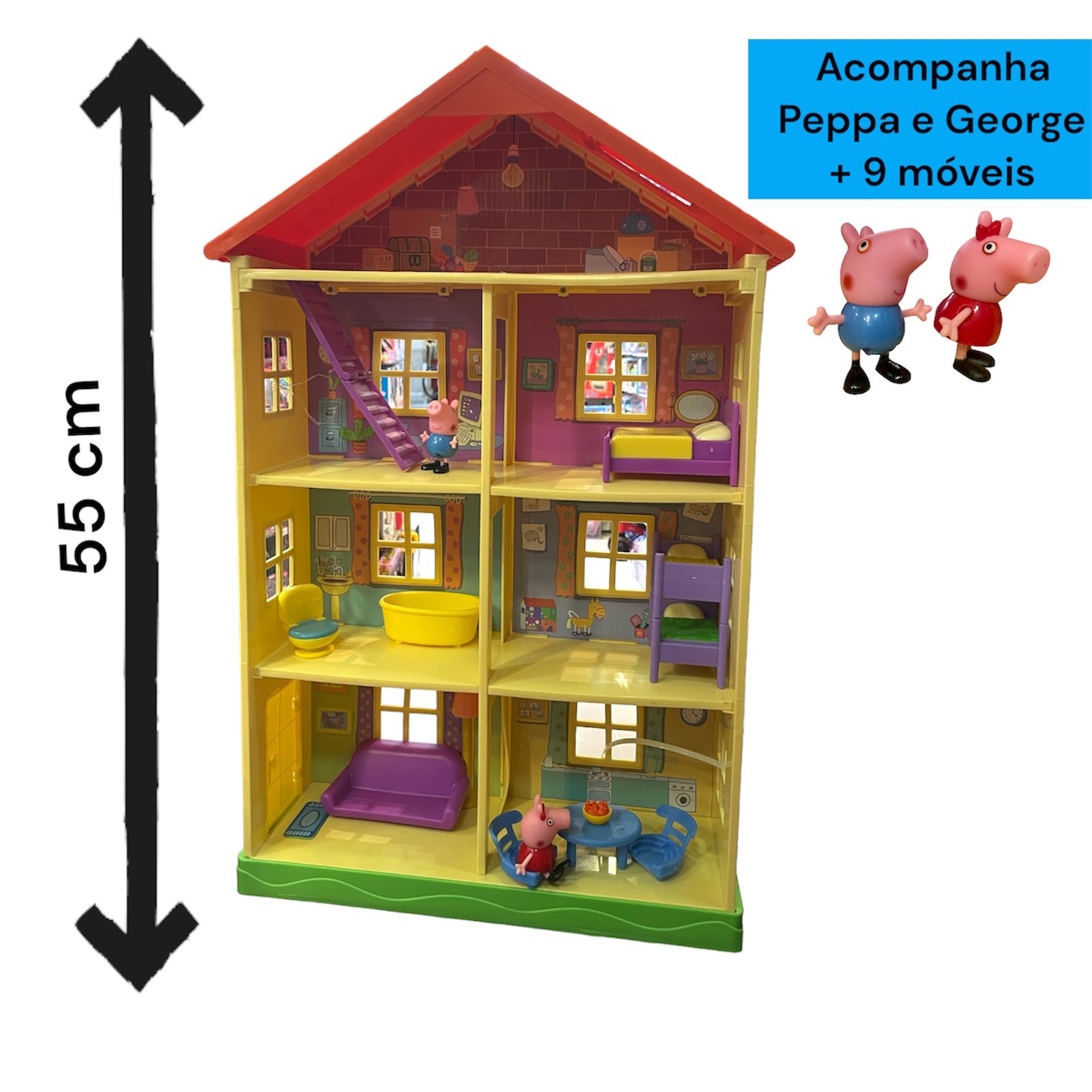 Cenário Casa Gigante da Peppa (11 Peças Inclusas): Peppa Pig