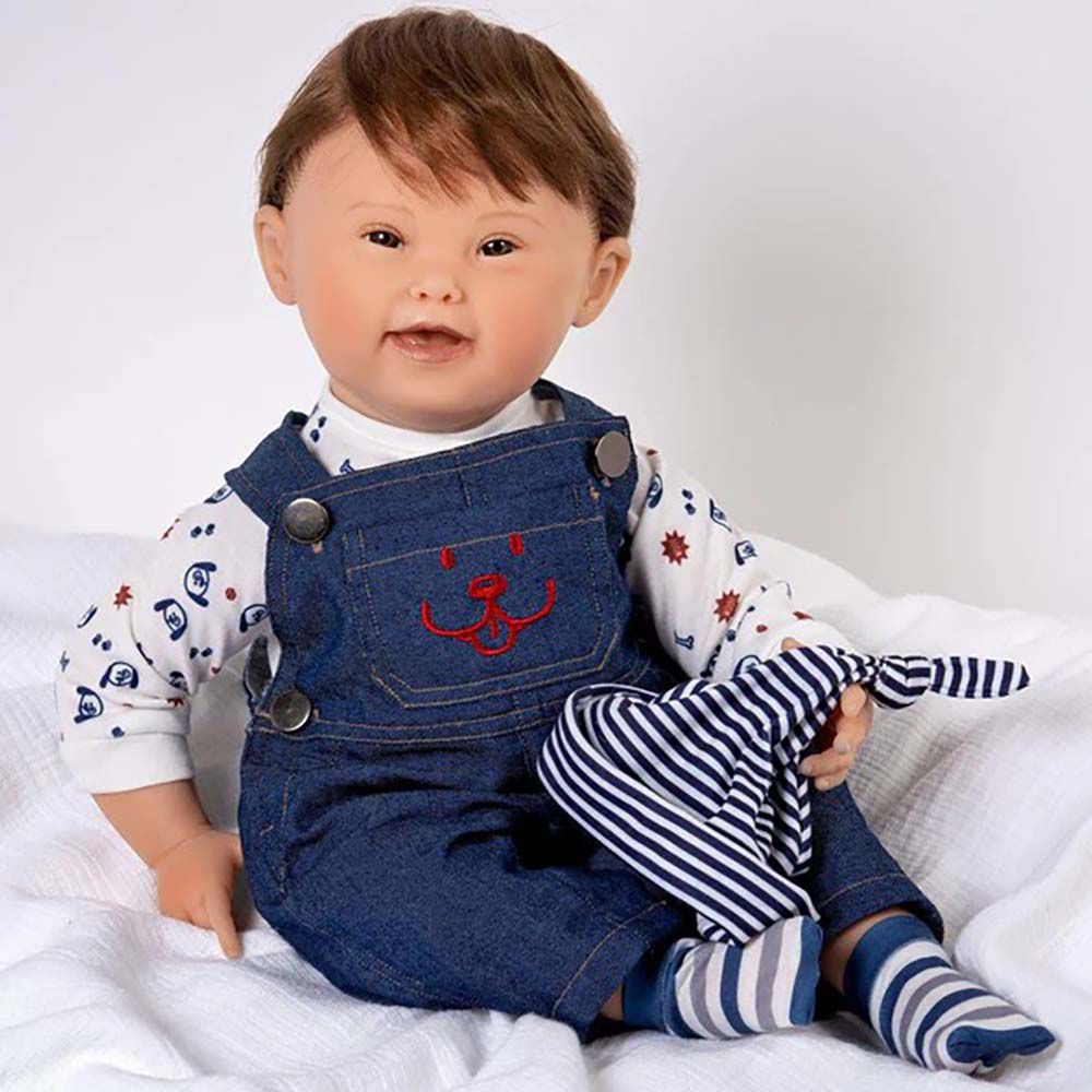 Bebê Reborn menino corpo inteiro em silicone 55cm