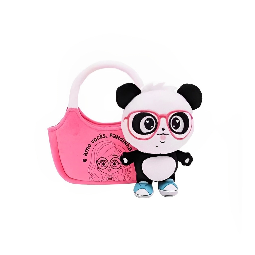 LULUCA PANDA NA BOLSINHA ROSA - FUN - TRENDS Brinquedos