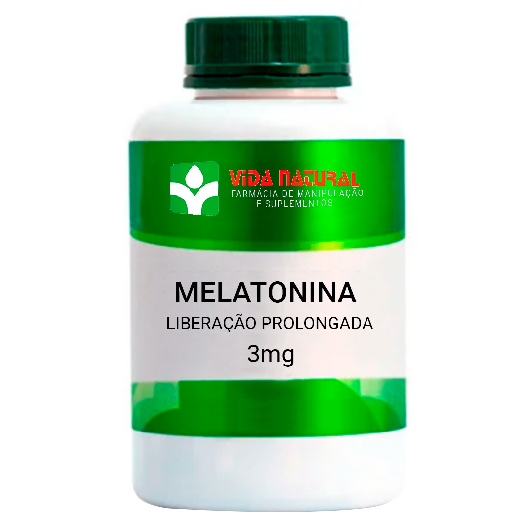 Melatonina Liberação prolongada 3mg - Farmácia de Manipulação