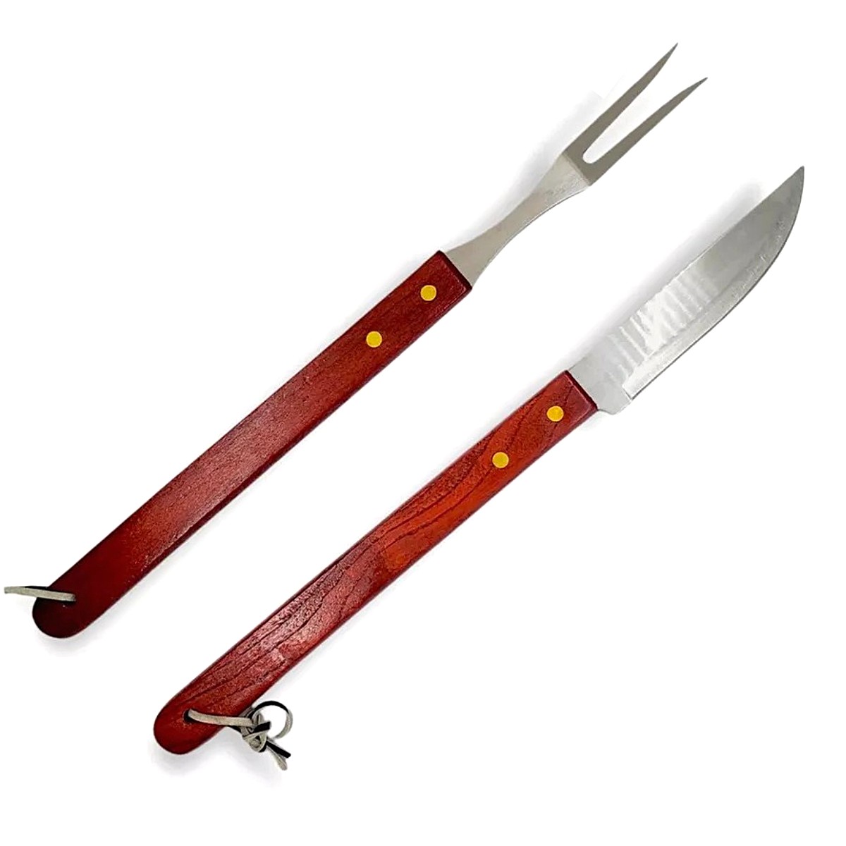 Garfo Churrasco Cabo Madeira Longo 31cm - Cutelaria Imperial