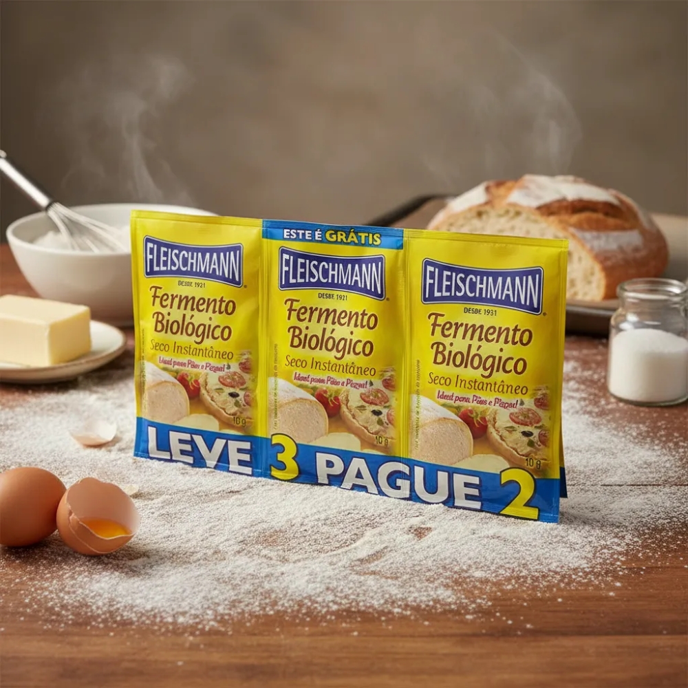 Fermento Biológico Seco Fleischmann 10g Leve 3 Pague 2 - Compras no ...
