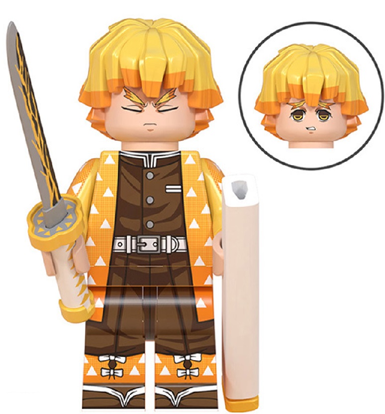 Boneco Articulado - Demon Slayer - Zenitsu Agatsuma - Amarelo - Candide