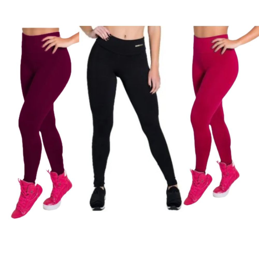 Kit Calça legging Plus Size + Shorts Legging Suplex Academia