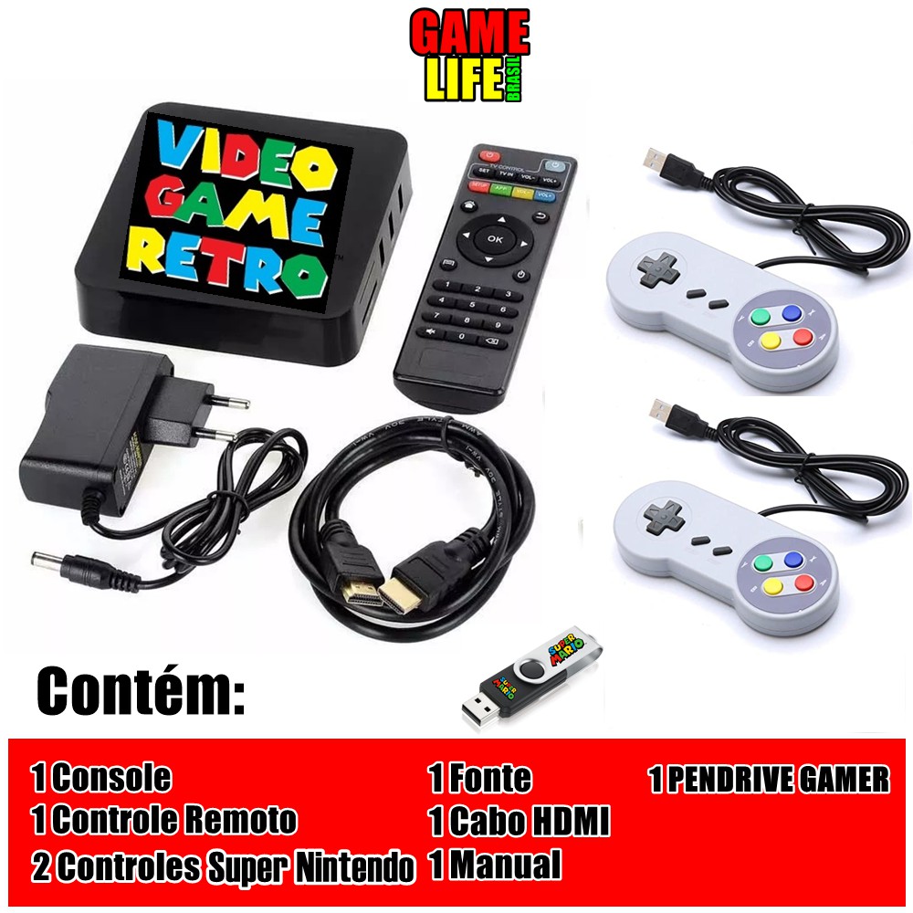 Video Game Box Pdf Video Game Box 90000 Jogos Clássicos Retro 2 Controles com Fio - GAME ...