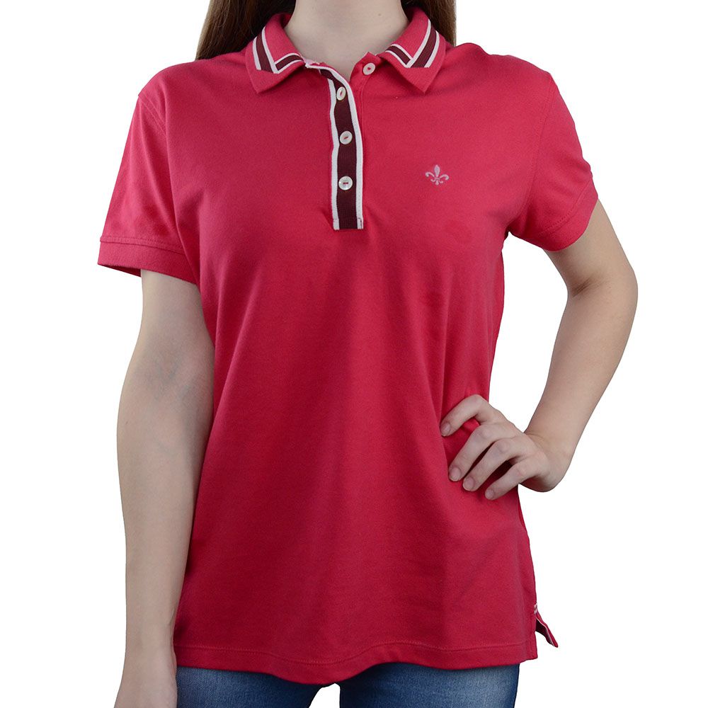 Camisa Polo Feminina Dudalina MC Retilinea Vermelha - 087513 - Estrela  Concept