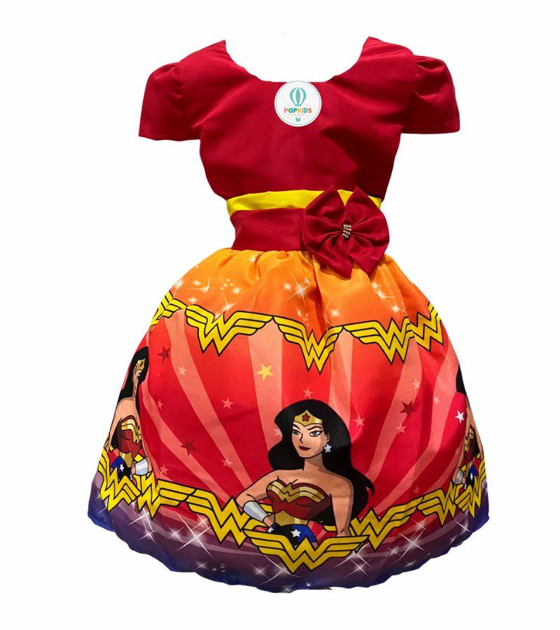 Vestido tematico hotsell mulher maravilha