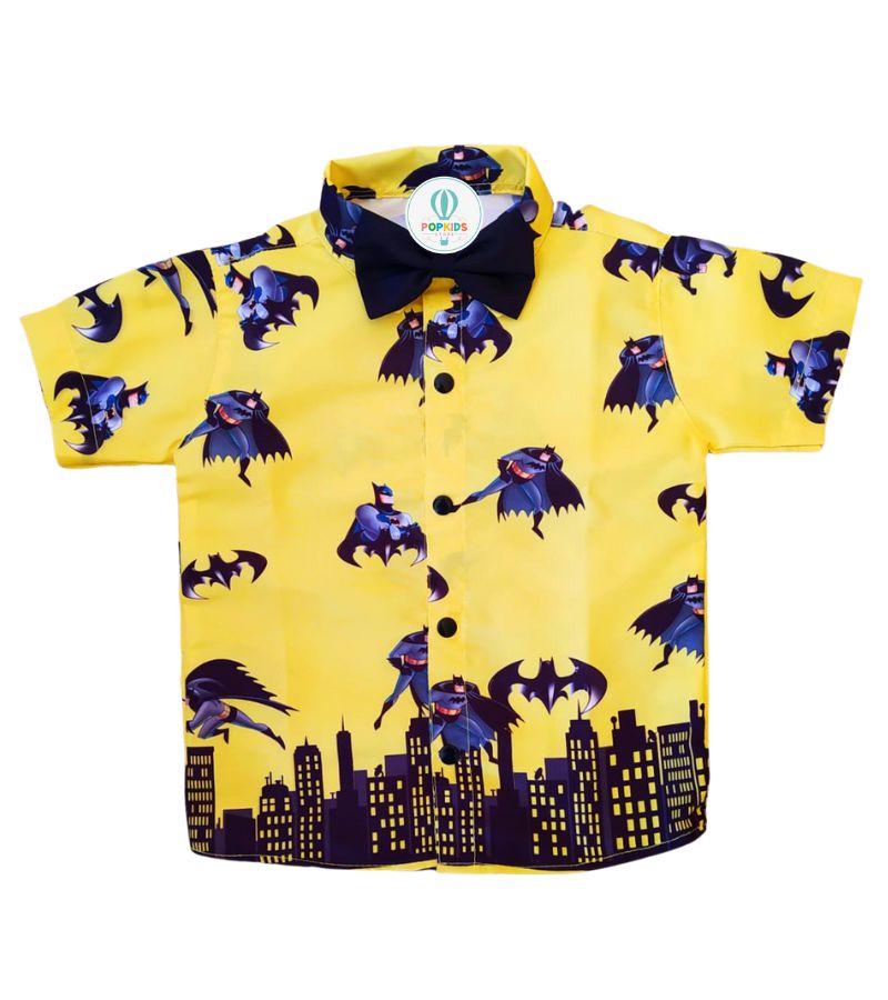 Camisa Temática Batman Amarelo Tam. G (5-7 Anos) - PopKids Store Moda  Infantil