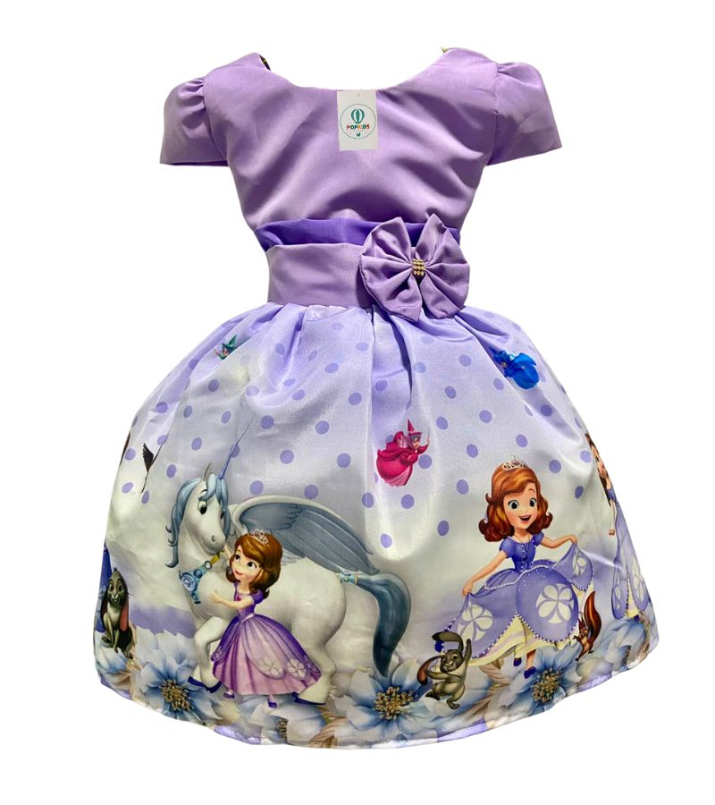 Vestido Temático Princesa Sofia Tam.GG 8-9 Anos - PopKids Store