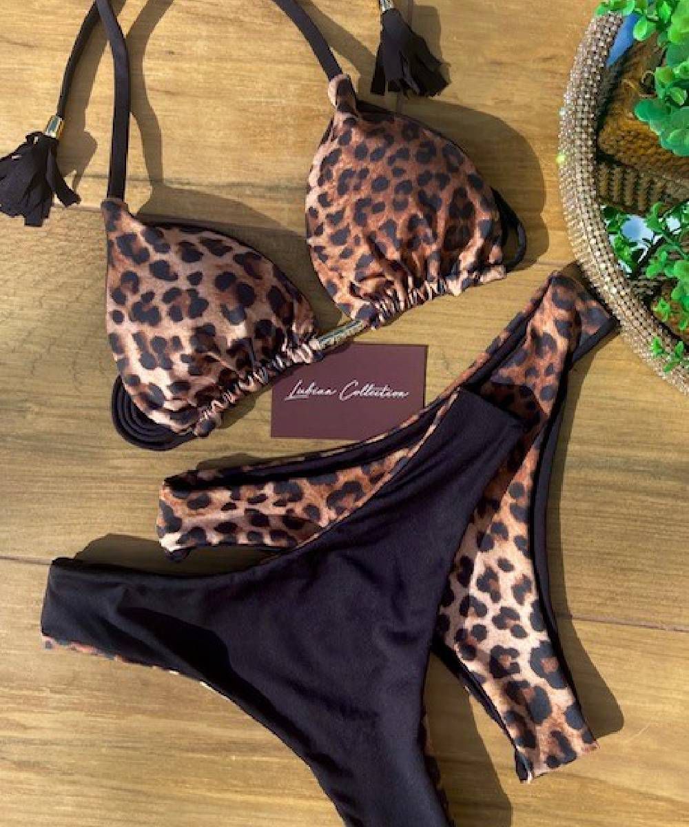 Biquíni Saint Tropez Animal Print Reversível Coconut Beachwear Store Desenvolvemos peças