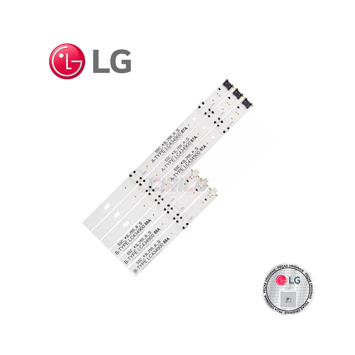 Kit De 8 Barres LED Strip Pour TV LG 47 Pouces - Réf AGF78400901/01001 - Tension 6V - Neuf Complet
