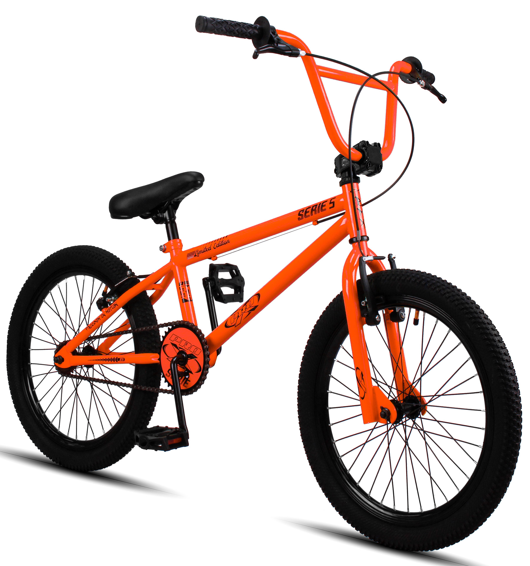 Bicicleta Pro-X BMX Aro 20 Série 5 - Laranja Neon - Pro-X Bikes