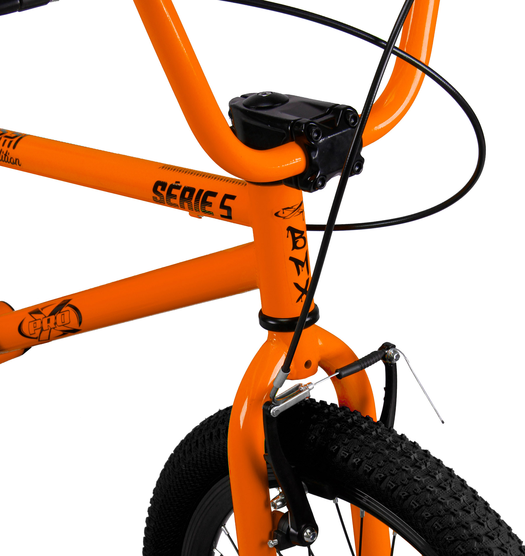 Bicicleta Pro-X BMX Aro 20 Série 5 - Laranja Neon - Pro-X Bikes