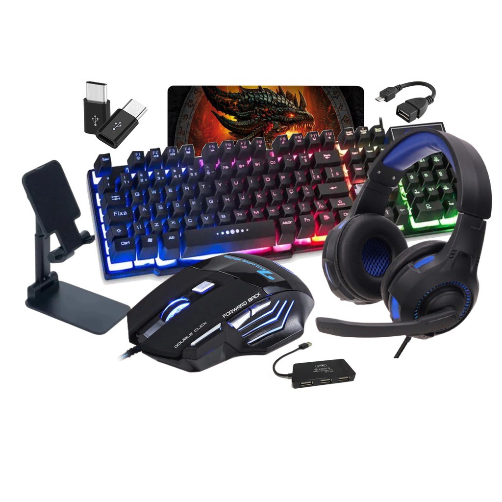 Mobilador Kit Gamer Completo para Jogar no Celular, Tablet ou pc