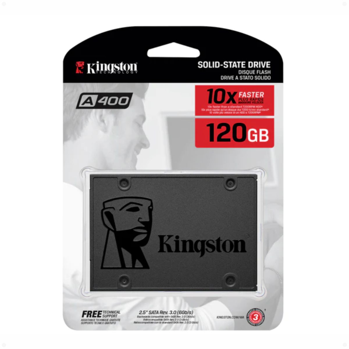 HD SSD SATA3 120GB KINGSTON 2.5 SA400S37/120G BOX I - GPJ