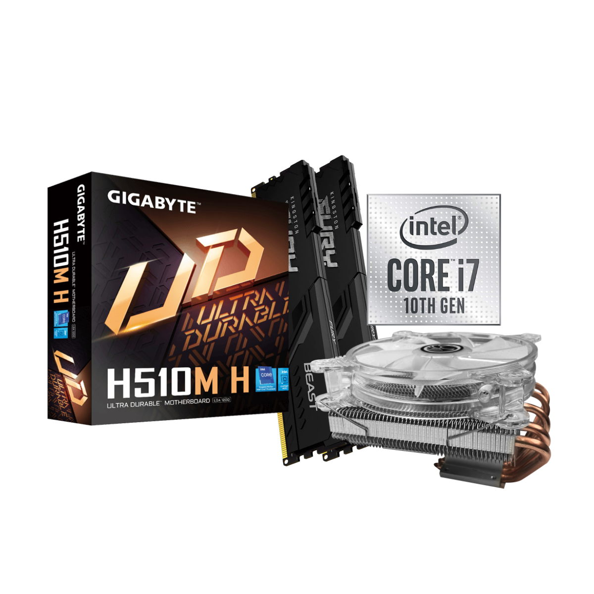 Kit Upgrade Intel i5 10400F / Placa Mãe Gigabyte H510M H DDR4