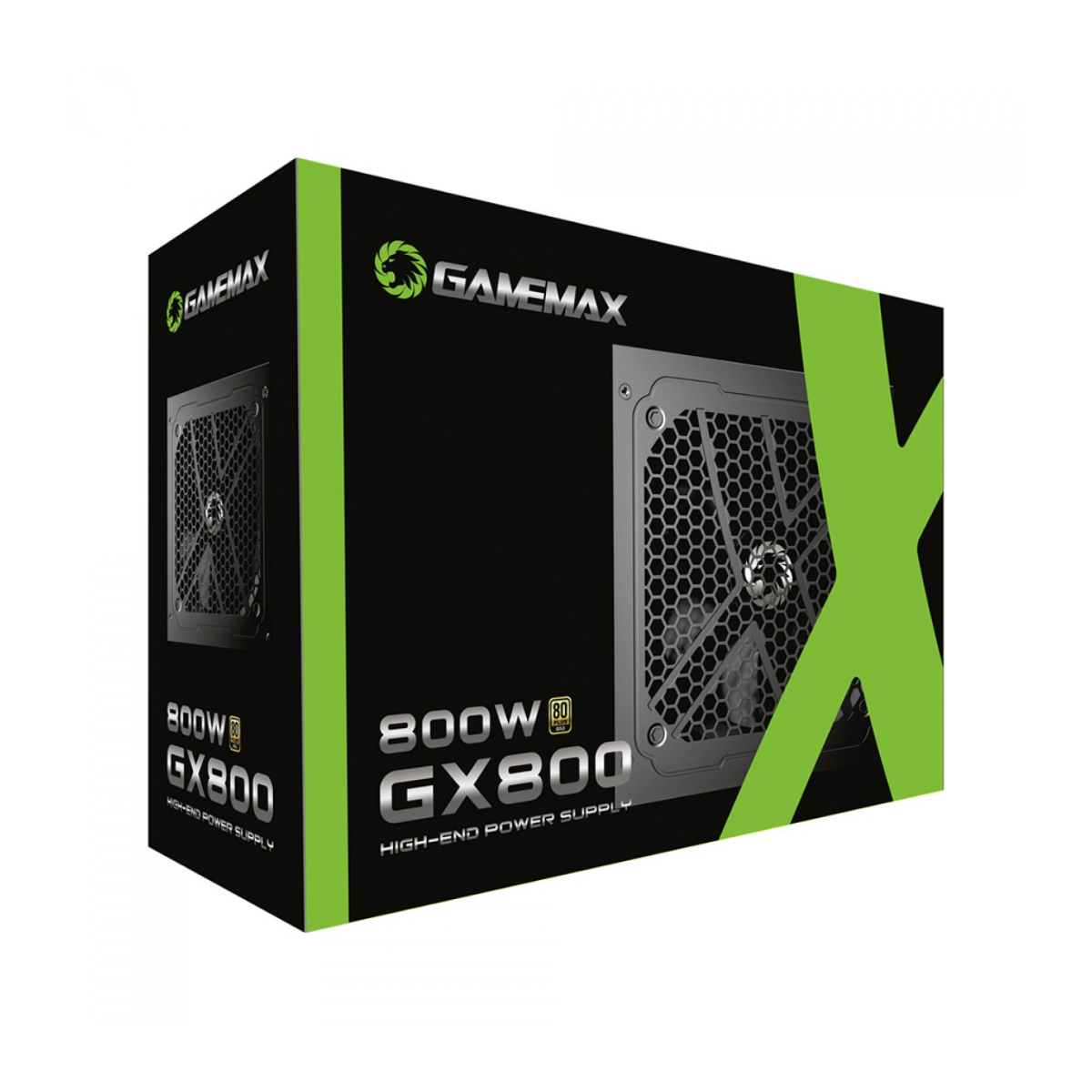 FONTE ATX 800W GAMEMAX GX800 PFC ATIVO 80PLUS GOLD PRETO 24 PINOS BOX - GPJ