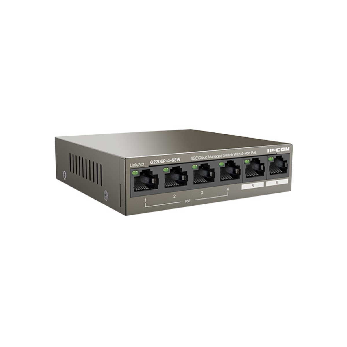 SWITCH IP-COM G2206P-4-63W GIGABIT 4 PORTAS POE 6GE GERENCIAVEL