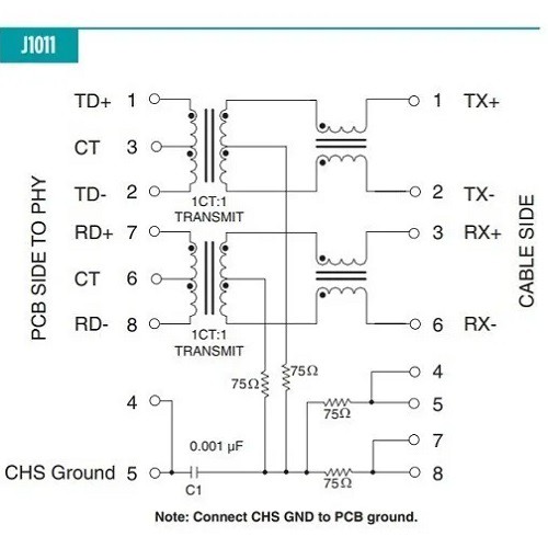 Conector Modular RJ45 - Modelo J1011F01PNL - PULSE JACK - ACEPIC Tecnologia