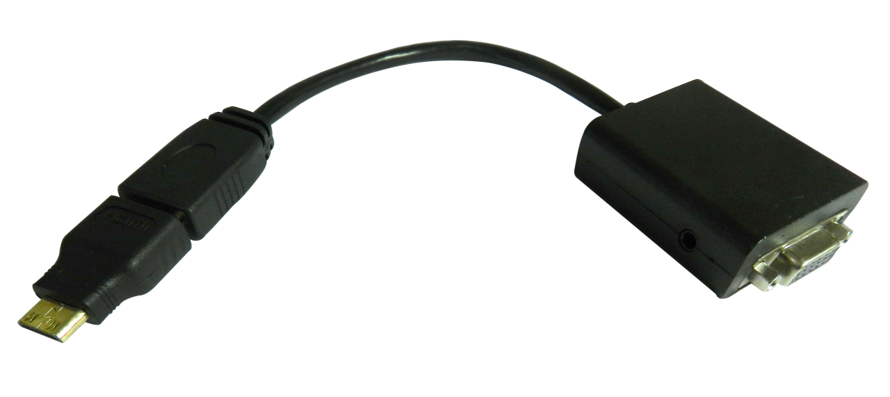 Adaptador Mini Hdmi Para Vga Adaptado Conexao sem limites