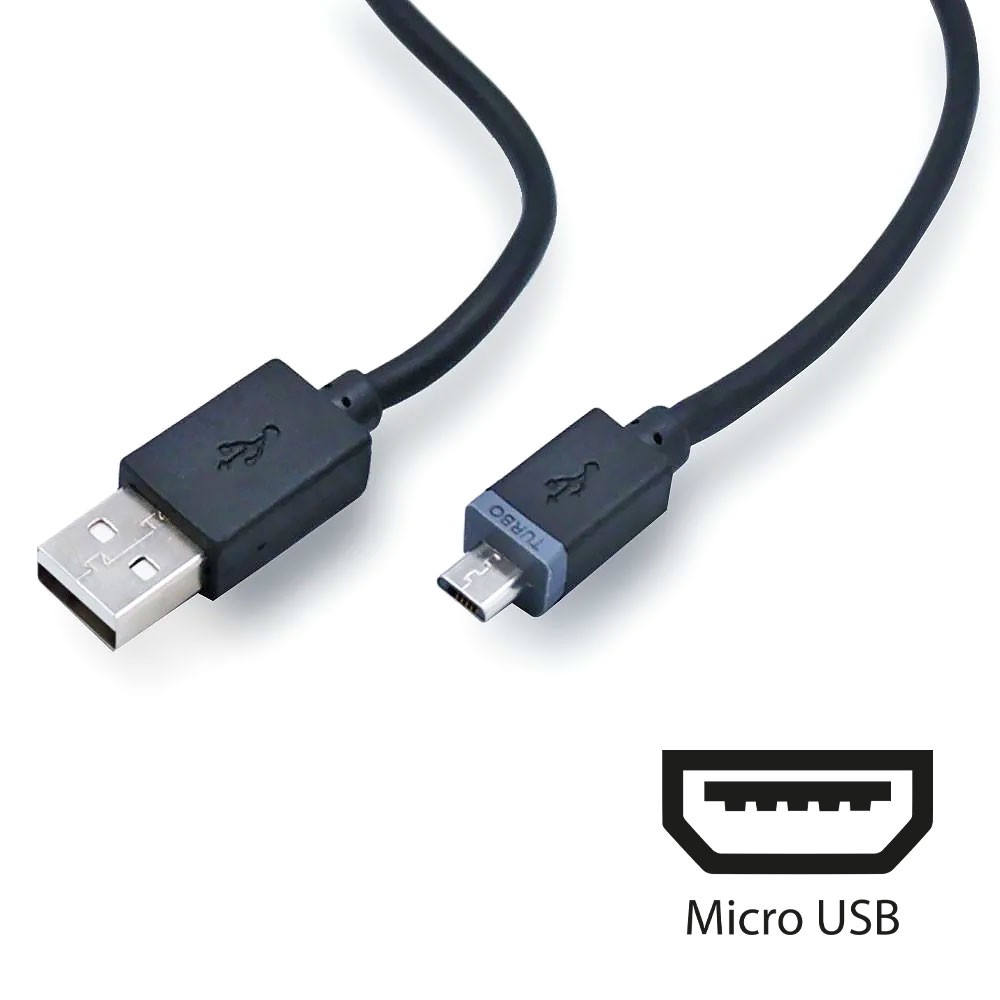 Cabo Micro USB V8 Turbo 1 metro - Ion Cabos