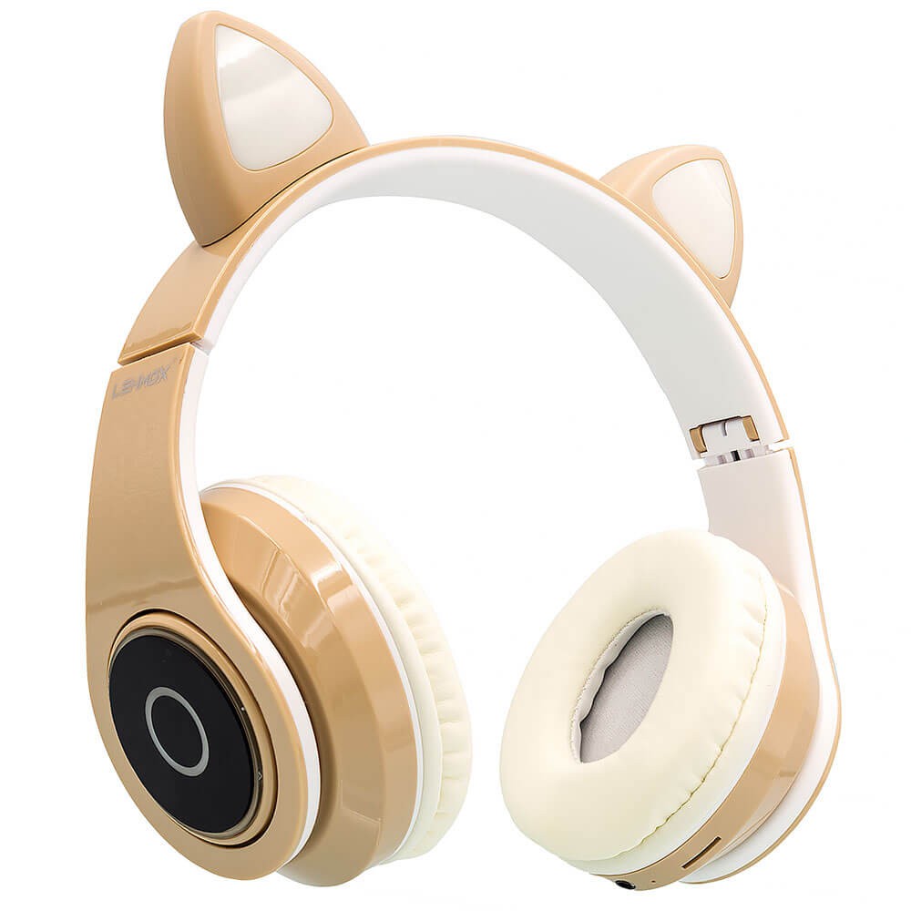 Headset Fone De Ouvido Bluetooth Led Orelha Gato Headphone - E_IDEIAS ONLINE