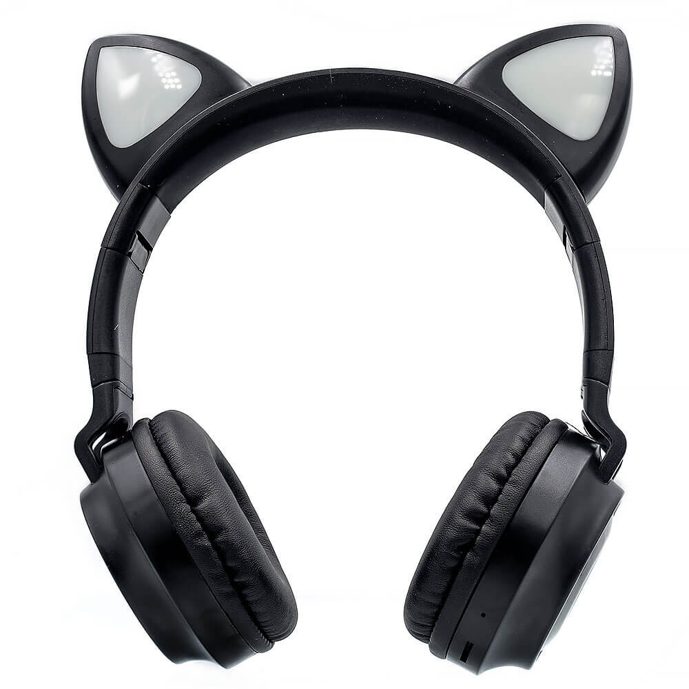 Headset Fone De Ouvido Bluetooth Led Orelha Gato