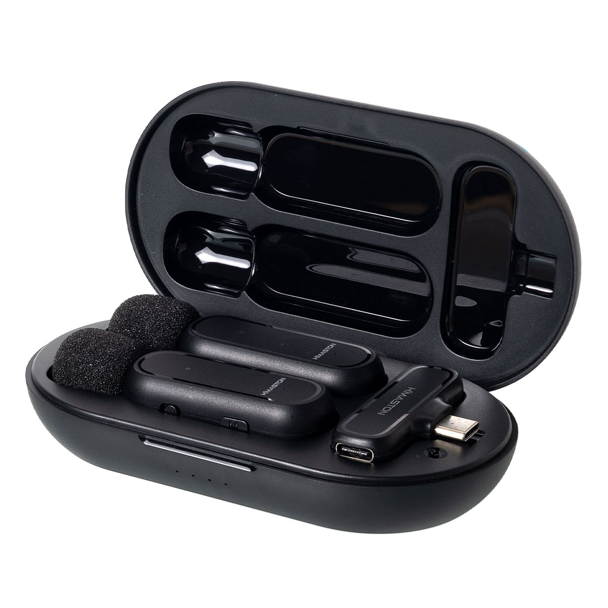 Microfone Lapela Duplo Tipo-C MK08 HMaston - Ion Cabos