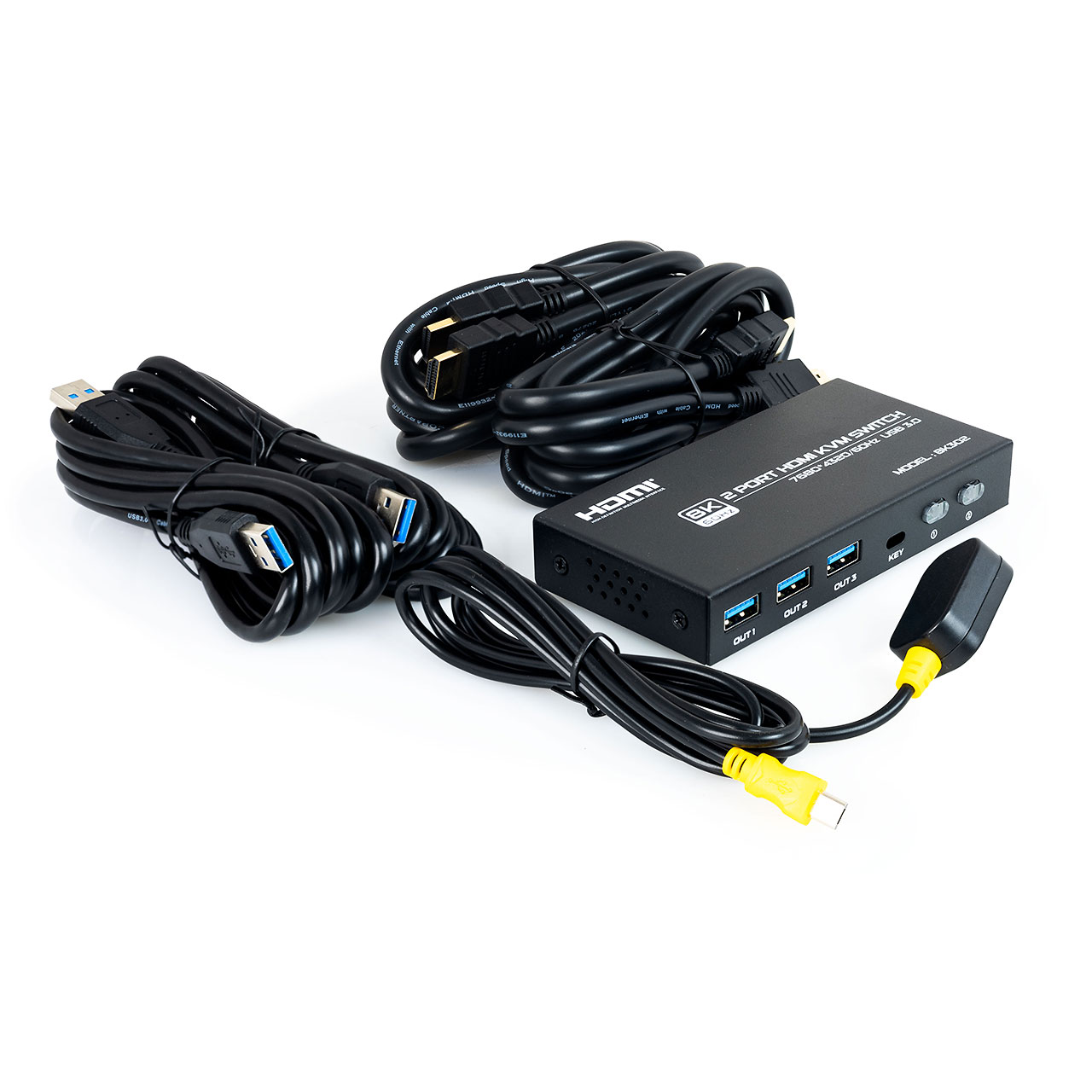 Chaveador Switch Kvm Hdmi Portas Hz K Ion Cabos