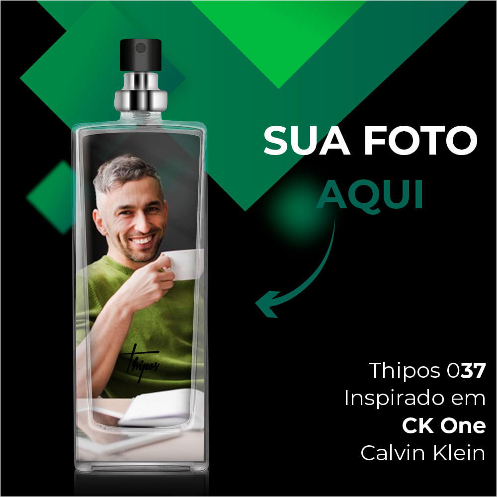 037 - CK One - Calvin Klein (55ml) - Com sua Foto - Perfume com Foto
