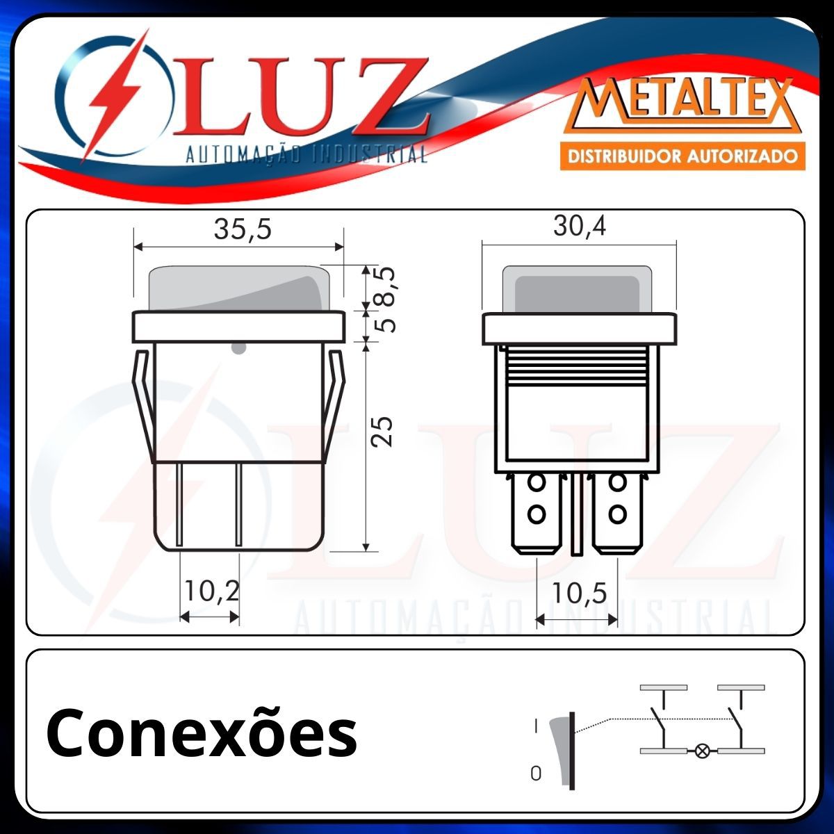 Rs-201-1c-r220v | Chave Gangorra 2 Pos. Iluminada C/Capa- Verm. 220v ...