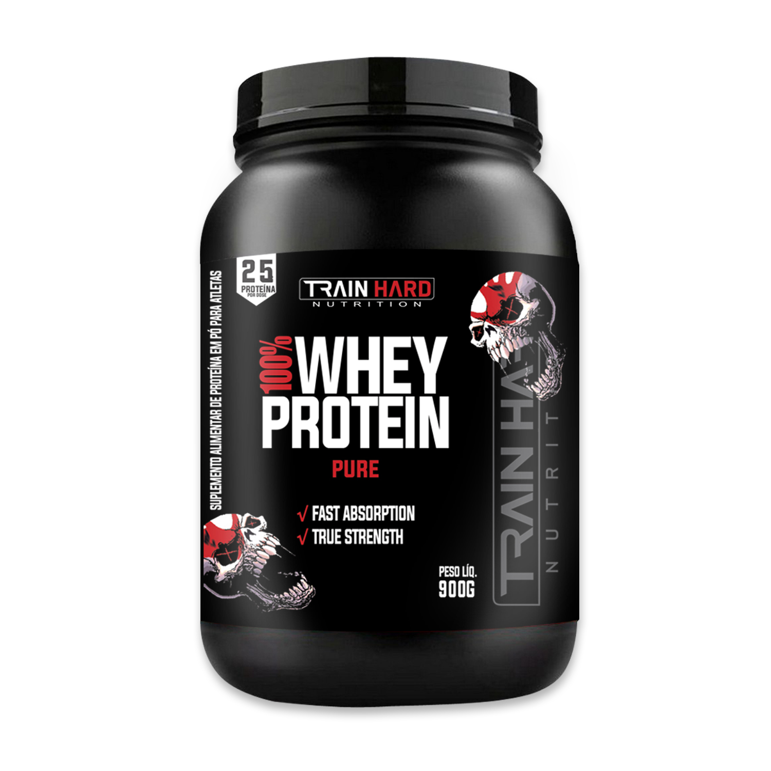 100% Whey Protein Pure - 900g / Train Hard Nutrition - Corpore Suplementos  - Entregamos para Todo Brasil - Atacado e Varejo