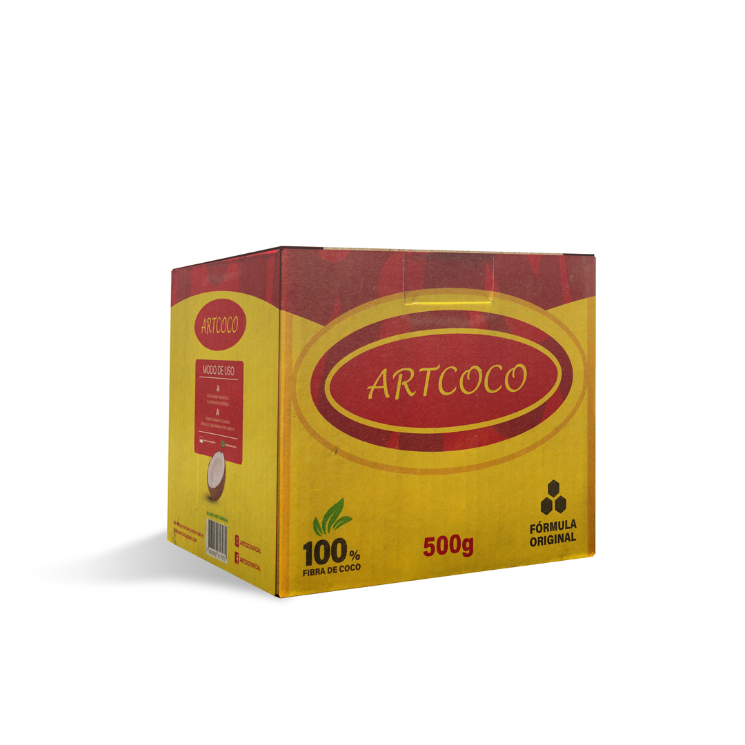 Carvão Art Coco Vermelho Hexagonal - Narguile X - Arguile Completo