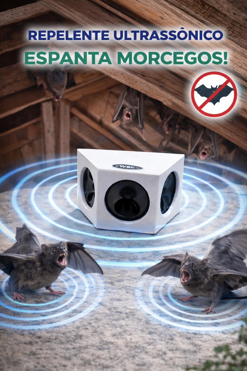 Repelente Ultrassônico WBK_TriSonic 3 Emissores Bivolt para Ratos, Mor ...