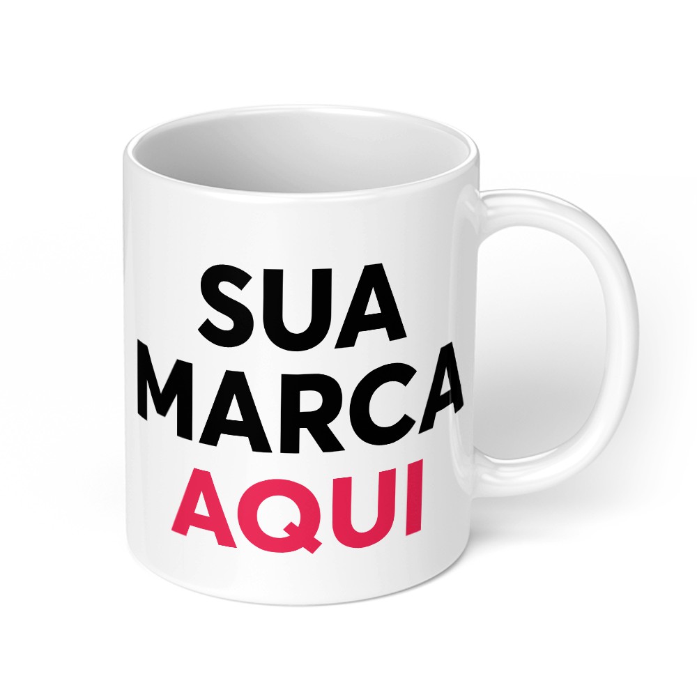 Caneca Branca Personalizada Foto Imagem Logo Arte