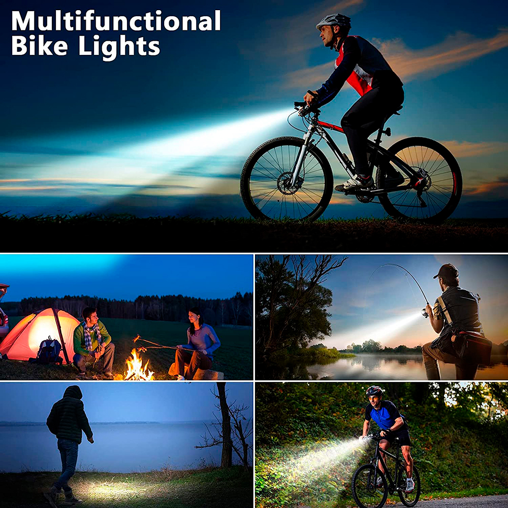 Lanterna Farol para Bike Bicicleta Luz LED USB Recarregável a Prova D ...
