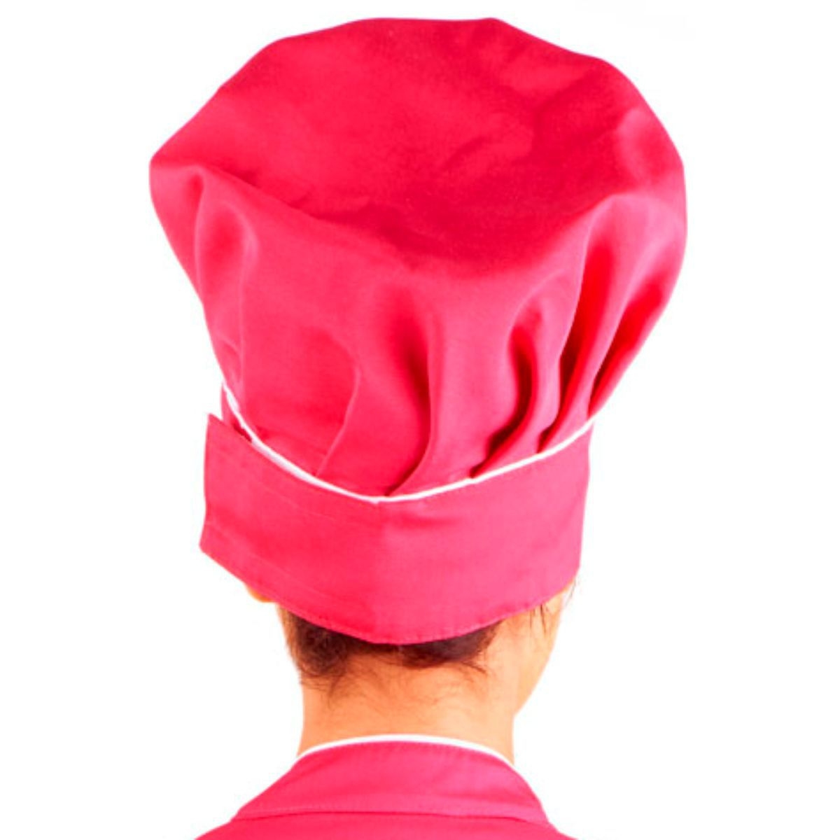 Chapéu Chef Cozinha Rosa e Branco Profissional - Dr Chef - DR.CHEF