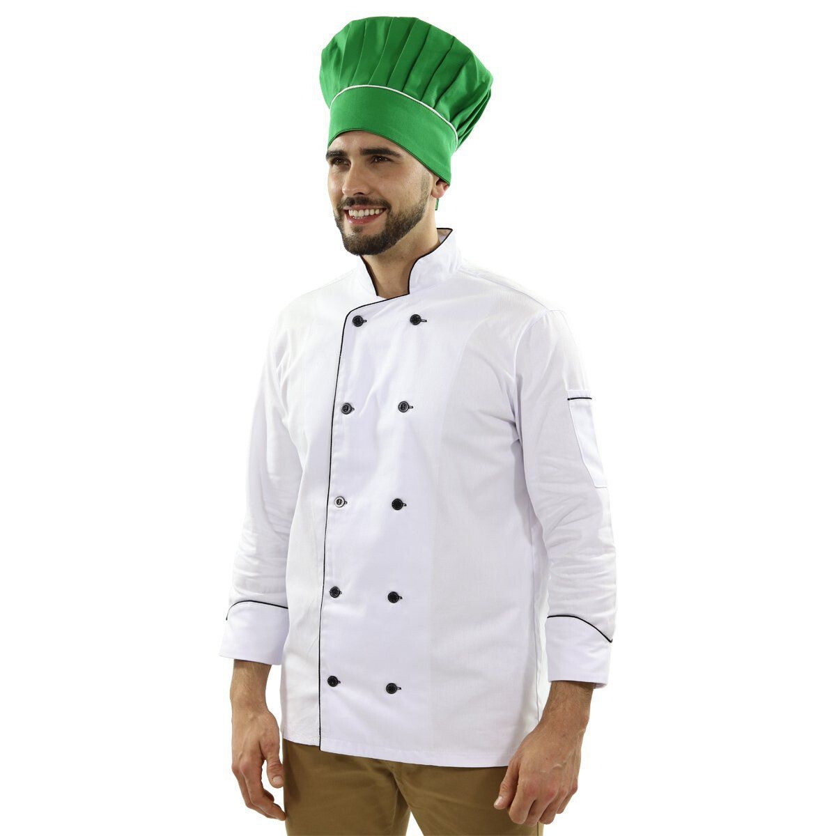 Chapéu Chef Cozinha Verde Profissional - Dr Chef - DR.CHEF