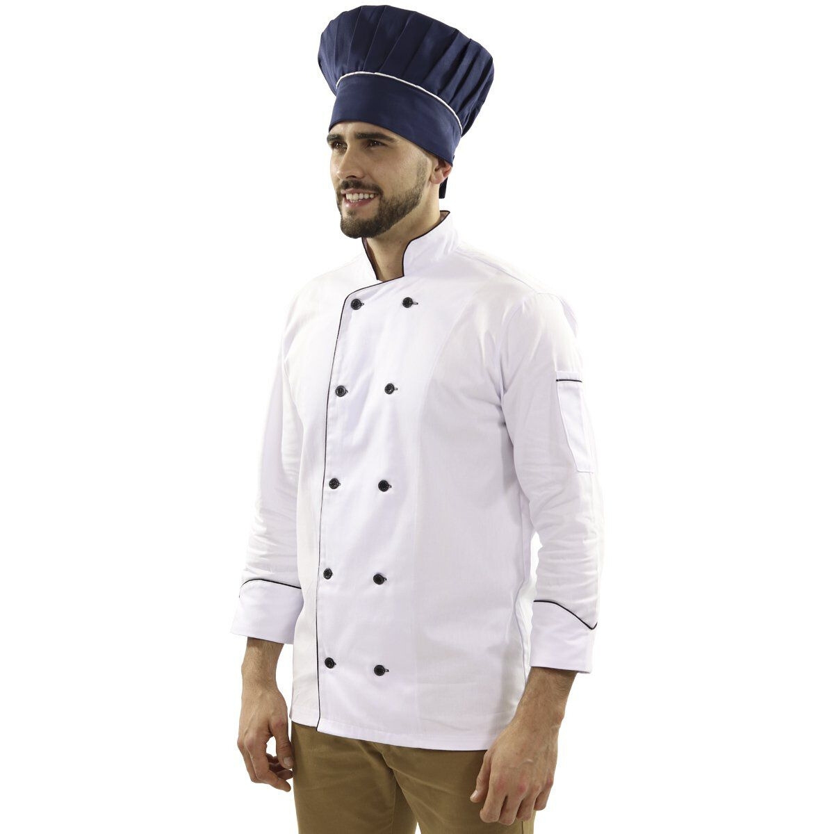 Chapéu Para Chef Cozinha Profissional Azul Escuro - Dr Chef - DR.CHEF
