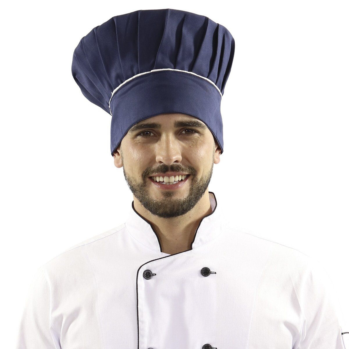 Chapéu Para Chef Cozinha Profissional Azul Escuro - Dr Chef - DR.CHEF