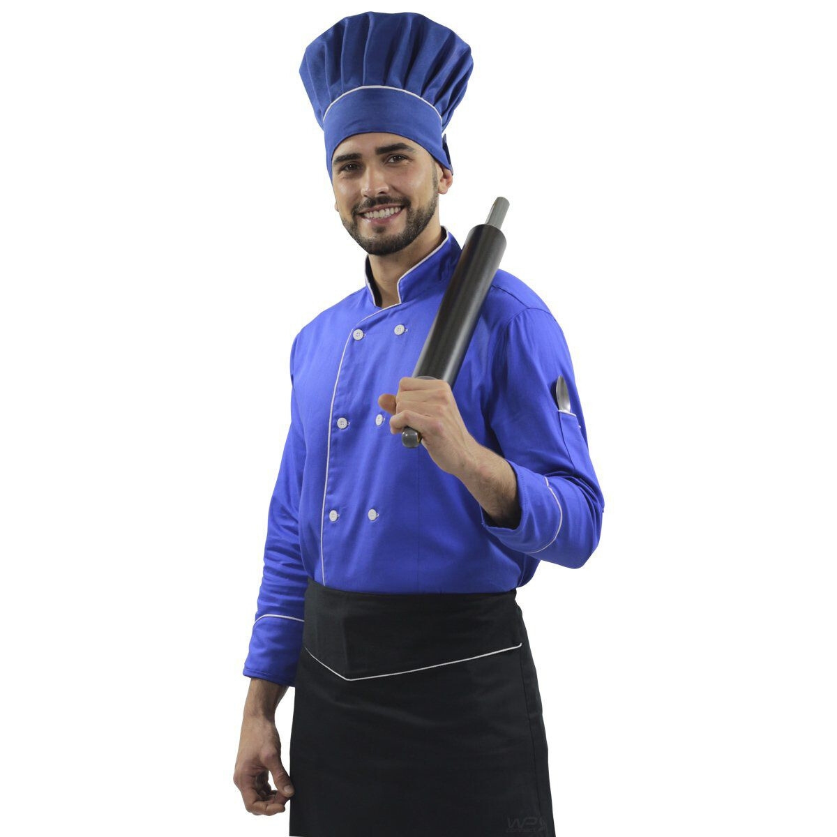 Chapéu Chef Cozinha Azul Elegance Profissional - Dr Chef - DR.CHEF
