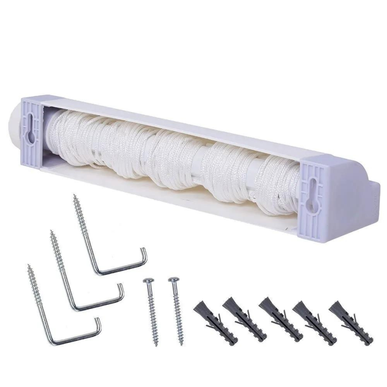 Varal Automático com 5 Cordas Secalux - Branco - Brama Casa