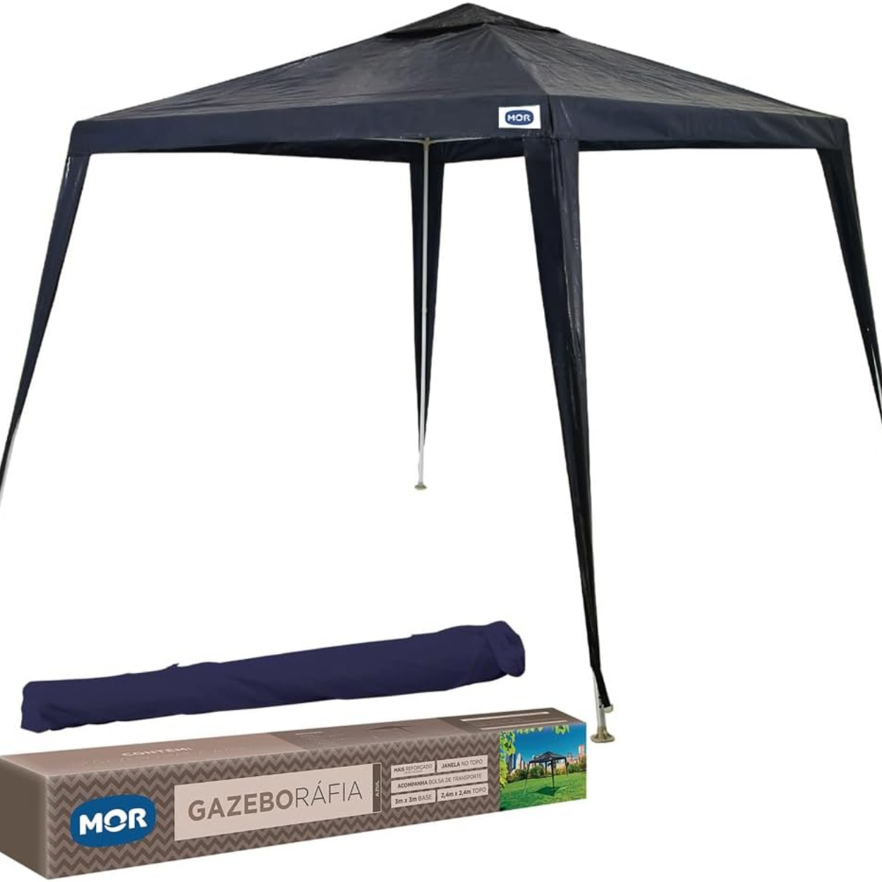 テント・タープ mama Rio Tenda Gazebo Dobrável Mormaii 3m x 3m Poliéster Turquesa Bel