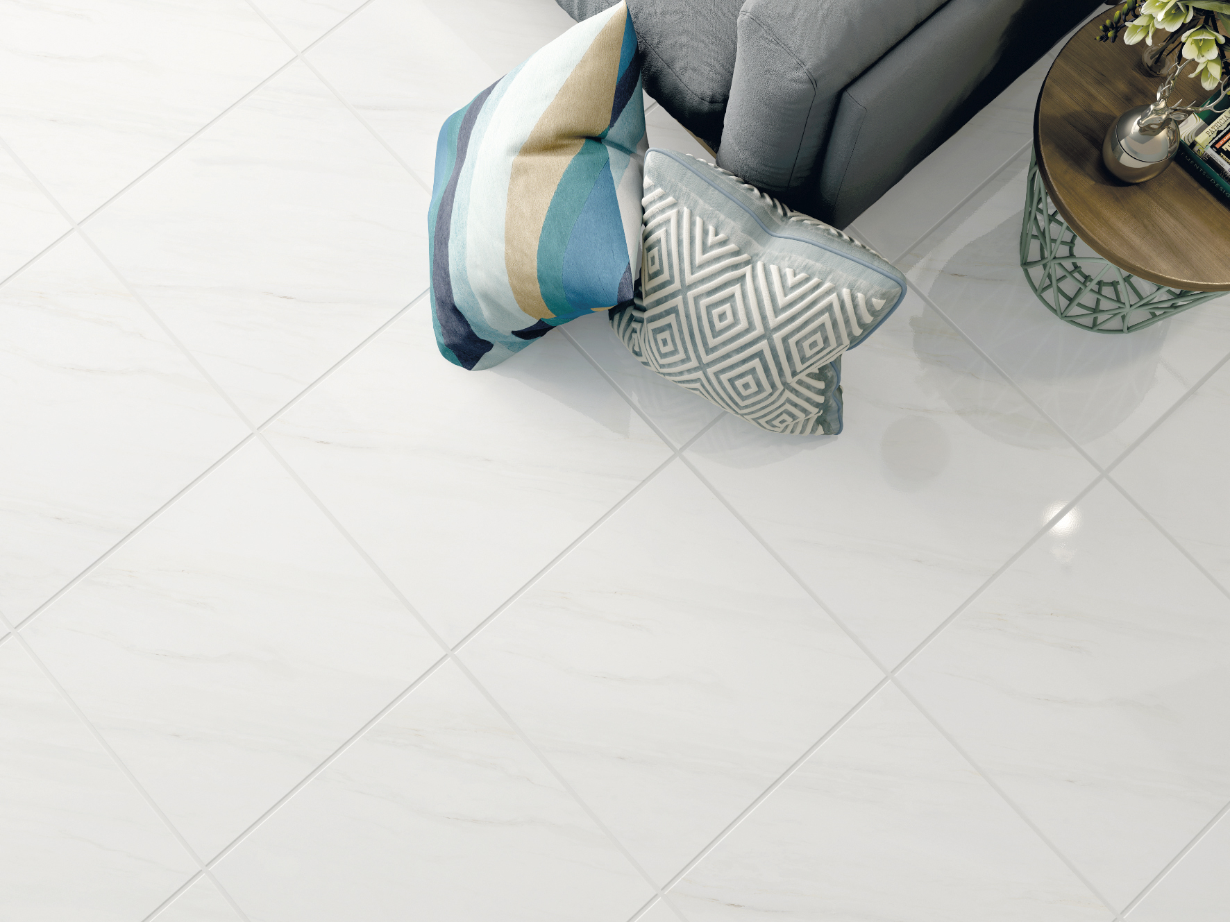Piso Rox Rx59124 Viena Bianco 57X57 Cx2,30M² - Brama Casa
